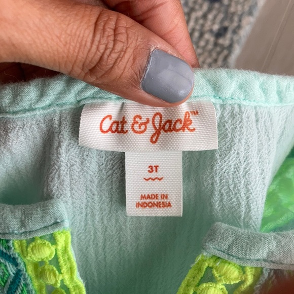 🌊Cat & Jack Pom Pom Toddler Swim Cover-Up EUC🌊 - Picture 7 of 7